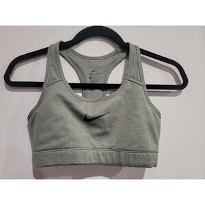 Nike Pro Sports Bra Women Size S Dri-Fit Classic Racerback Grey